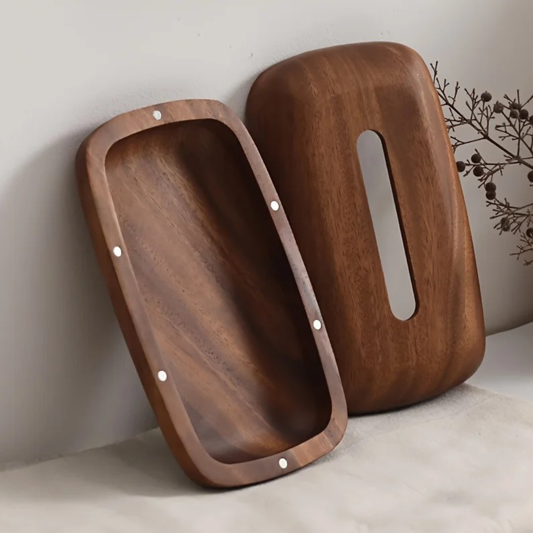 Walnut Tissue Box