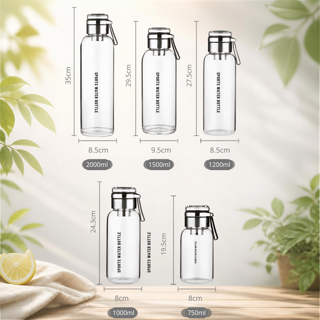Glass Water Bottle With Infuser