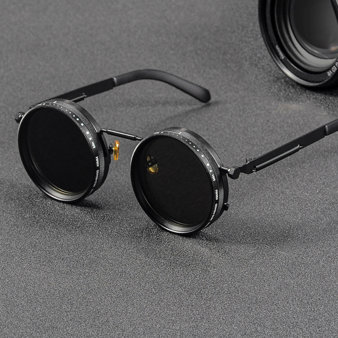 Adjustable Dimming Polarized Round Sunglasses