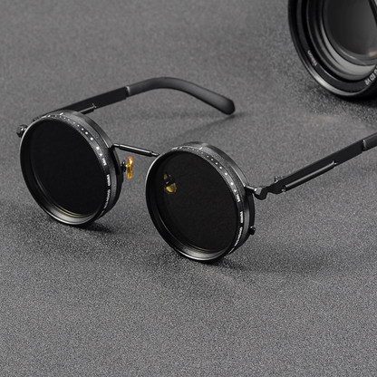 Adjustable Dimming Polarized Round Sunglasses
