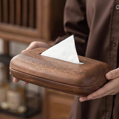 Walnut Tissue Box