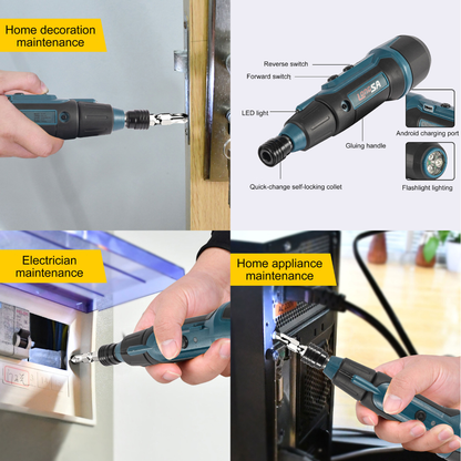 Electric Screwdriver With Flashlight