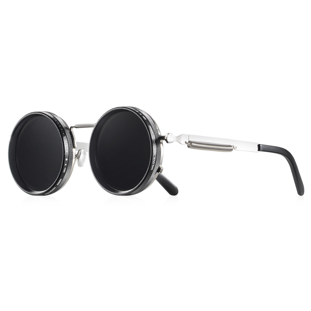 Adjustable Dimming Polarized Round Sunglasses
