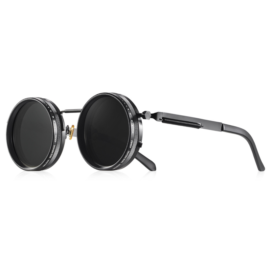 Adjustable Dimming Polarized Round Sunglasses