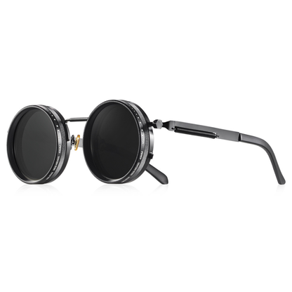Adjustable Dimming Polarized Round Sunglasses